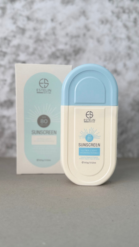 ضد آفتاب بیرنگ استلین SPF 80 حجم 100 گرم | Estelin Invisible Sunscreen
